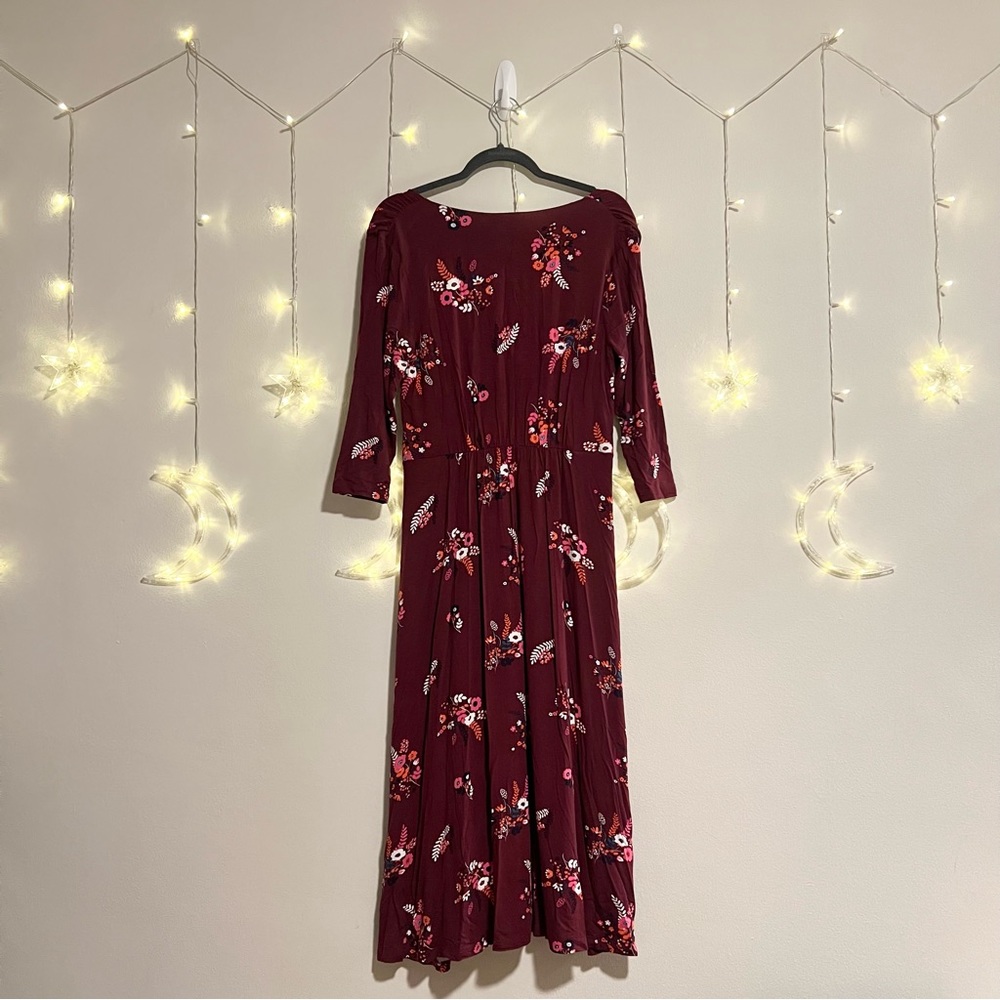 Boden Plum Purple Floral Maxi Dress - Picture 3 of 5